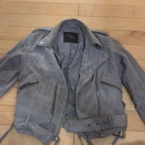 All Saints Beige suede leather jacket